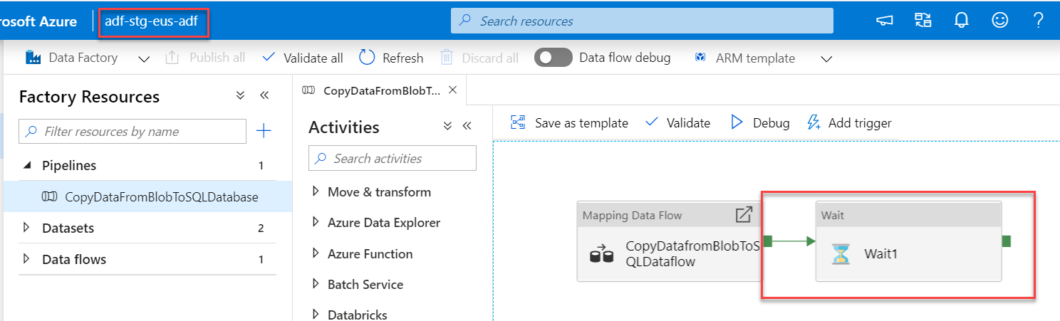Azure Data Factory - Automated deployments CI CD using Azure DevOps - Staging ADF - After Automated Release